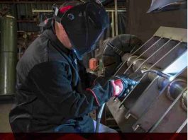 Lincoln Electric Split Leather Sleeved Welding Jacket