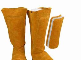 11 welder shoe protector long cowhide leather shoe protector heat and