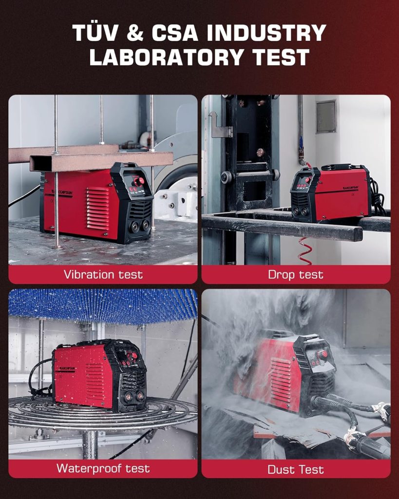 ARCCAPTAIN Stick Welder, [Large LED Display] 200A ARC/Lift TIG Welding Machine with Synergic Control, IGBT Inverter 110V/220V Portable MMA Welder Machine with Hot Start, Arc force and Anti-Stick