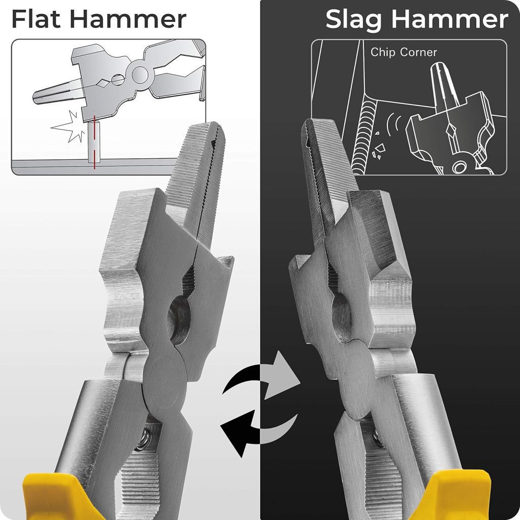 ESTWING BIG BLUE Welding/Chipping Hammer - 14 oz Slag Removal Tool with Forged Steel Construction  Shock Reduction Grip - E3-WC