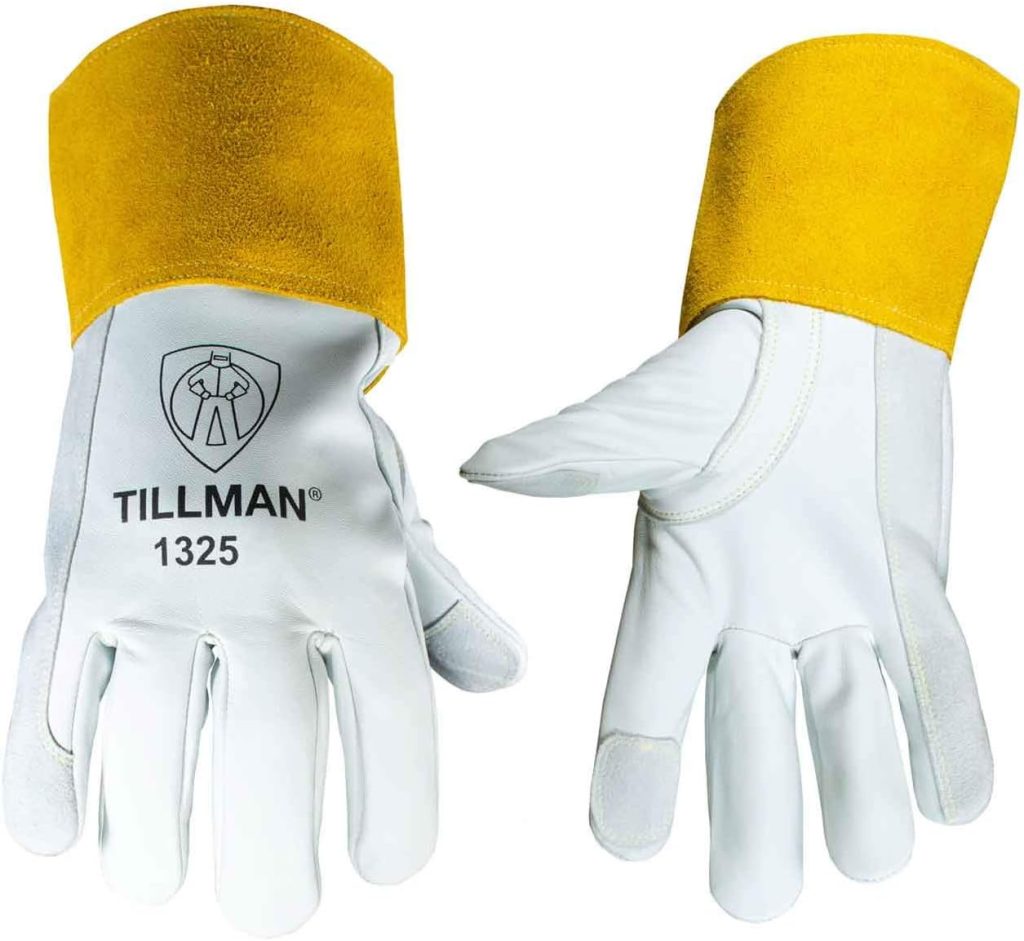 Tillman 1325 Goatskin TIG Welding Gloves with Reinforced Thumb and Fingertip, Medium