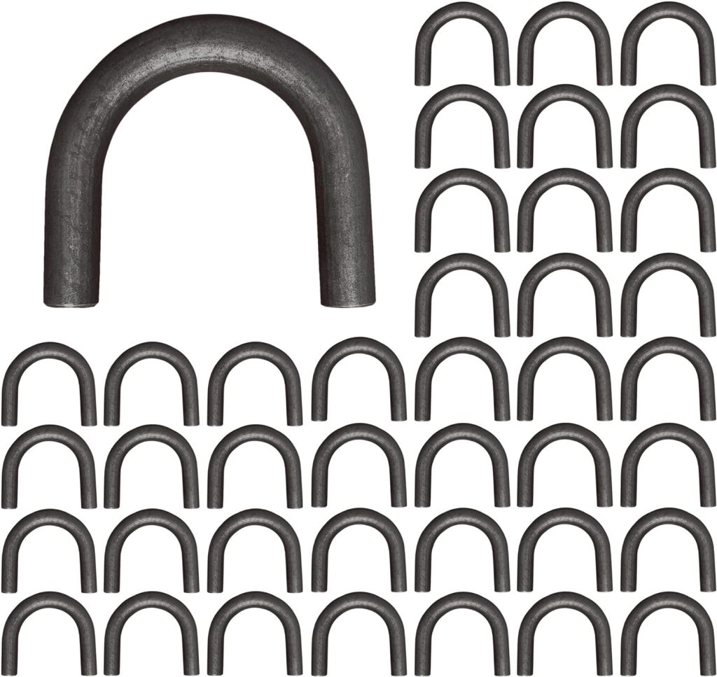 10 Pack 1/2 Thick Weld-on Steel D-Ring Rope Hook Chain Tie Down D Ring for Trucks Trailers (10)