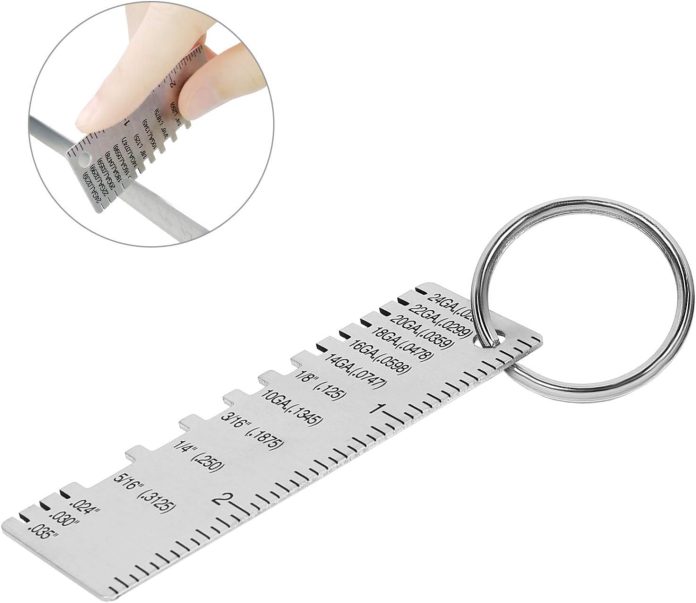 debaishi wiremetal sheet thickness gauge stainless steel welding gage plated size inspection tool wire metal sizes thick 2