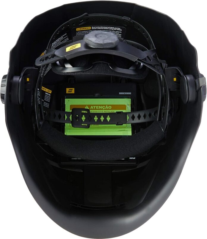 esab 0700000800 sentinel a50 welding helmet black low profile design high impact resistance nylon infinitely adjustable 1 2