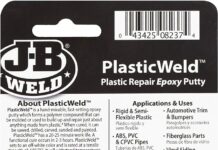 j b weld 8237 plasticweld plastic repair epoxy putty 2 oz 1