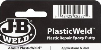 j b weld 8237 plasticweld plastic repair epoxy putty 2 oz 1