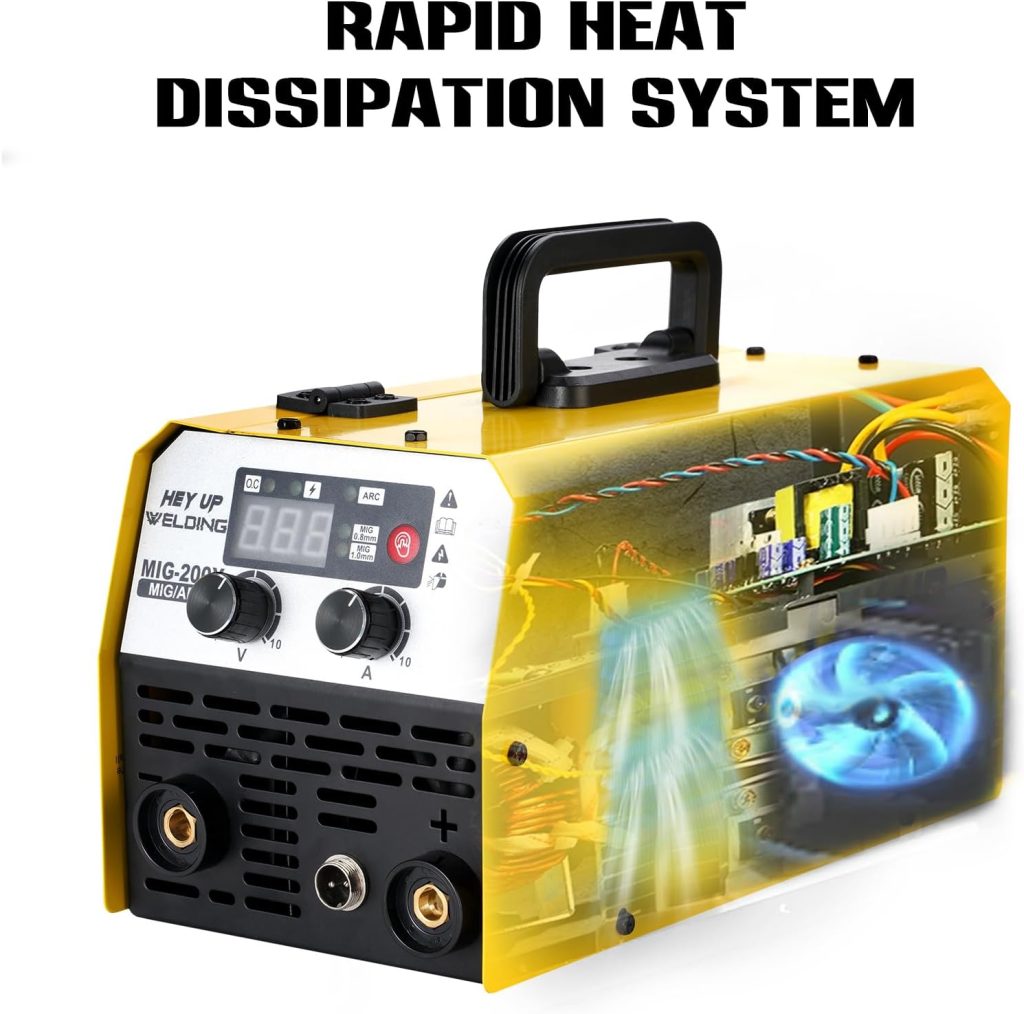 MIG Welder, 140Amp 2 IN 1 Stick/Flux Core Welder with 2LBS Flux Cored Wire, 110V/220V Dual Voltage Welding Machine with Electrode Holder, IGBT Inverter Welder