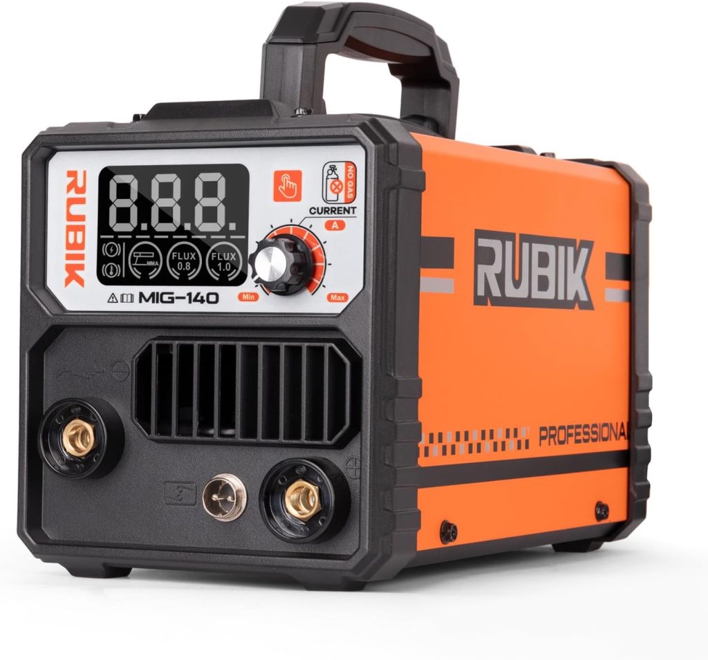 RUBIK MIG Welder, 140A Welding Machine, 110V MIG/LIFT TIG/STICK 3 in 1 Welder Machine, Flux Core Welder, Portable Gasless MIG Welding Machine, Digital Display IGBT Inverter Welder with Welding Wire