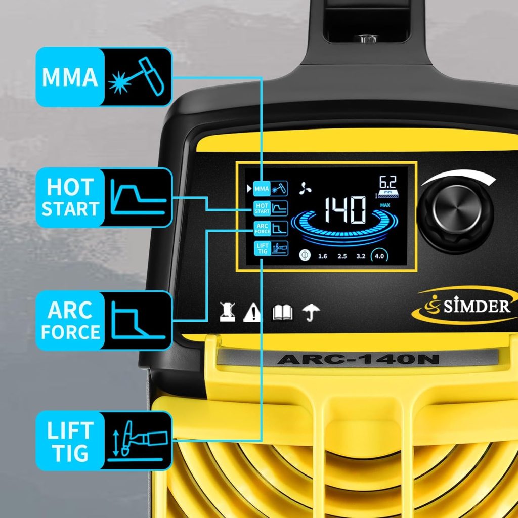 SSIMDER Stick Welder ARC200 160Amp 110V/220V Dual Voltage DC Welding Machine Digital IGBT Inverter ARC Welder with ARC Force Portable ARC MMA Welder Machine