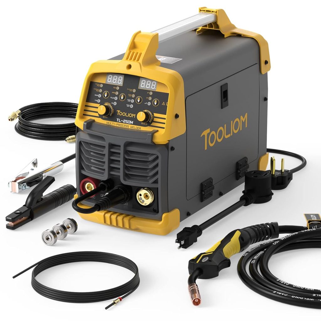 TOOLIOM 200M MIG Welder 3 in 1 Flux MIG/Solid Wire/Lift TIG/Stick Welder 110 / 220V Dual Voltage Welding Machine