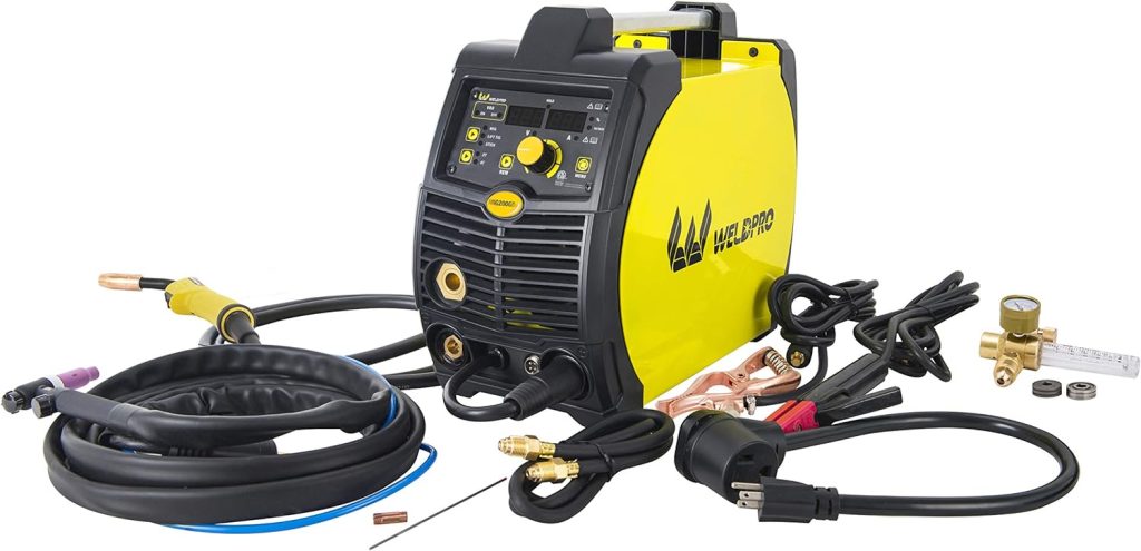 Weldpro 200 Amp Inverter Multi Process Welder with 3 Year Warranty Dual Voltage 220V/110V Mig/Tig/Arc Stick 3 in 1 welder/welding machine