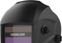 yeswelder true color solar powered auto darkening welding helmet wide shade 49 13 with grinding for tig mig arc weld hoo