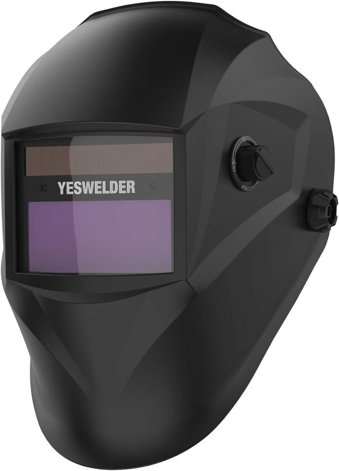 yeswelder true color solar powered auto darkening welding helmet wide shade 49 13 with grinding for tig mig arc weld hoo