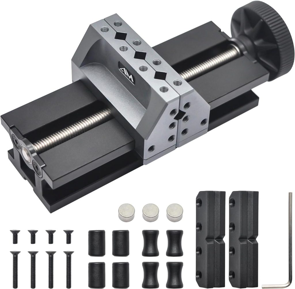 Double-Ended Mini Bench Vise By AM ARROWMAX -Crafted from aerospace-grade aluminum alloy and precision CNC machined, Enhance Precision and Stability for Crafts