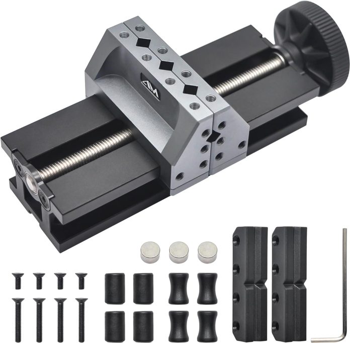 double ended mini bench vise by am arrowmax crafted from aerospace grade aluminum alloy and precision cnc machined enhan