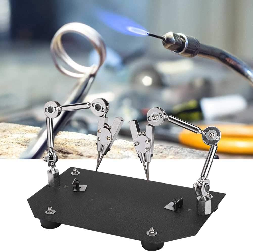 Welding Fixture Clip, Auxiliary Welding Work Clip Jewelry Welding Fixture Table Clip Clamp Helping Hands Third Arm Soldering Work Station for Soldering Repairing