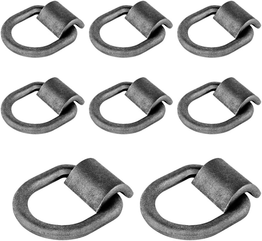 8Pack 3/4 Weld On D Ring Heavy Duty Weldable Trailer D-Rings Tie Down 3/4 for Trailers Breaking Load 26500lbs