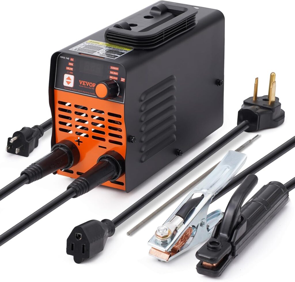 VEVOR Stick Welder, Mini and Portable 140Amp 2 in 1 ARC/Lift Tig Welder Machine, ARC Welder with Hot Start/Arc Force/Anti-Stick, IGBT Inverter Portable MMA Welder Machine