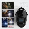 YESWELDER True Color Solar Powered Auto Darkening Welding Helmet, Wide Shade 3.5/9-13 - Image 2