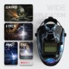 YESWELDER True Color Solar Powered Auto Darkening Welding Helmet, Wide Shade 3.5/9-13 - Image 3
