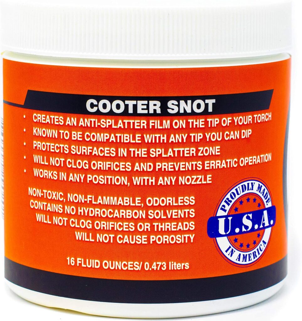Cooter Snot Tip Dip | Anti Spatter Welding Nozzle Gel, Tip Cleaner, Non-flammable, Silicon free (16 oz)