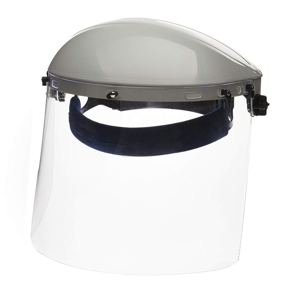 Sellstrom Advantage Face Shield - Lightweight Mask with Crown  Ratchet Headgear, for Work, Grinding, Cutting - ANSI Z87.1 - Clear Uncoated Polycarbonate Window