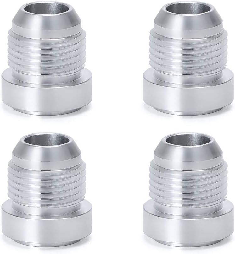 10AN Male Weld On Fitting Bung Hose Adapter Fuel Oil Aluminum Pack Of 4 (AN10)