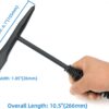 Welding Chipping Hammer with Coil Spring Handle,10.5" Cone and Vertical Chisel,10" Wire Brush - Image 4