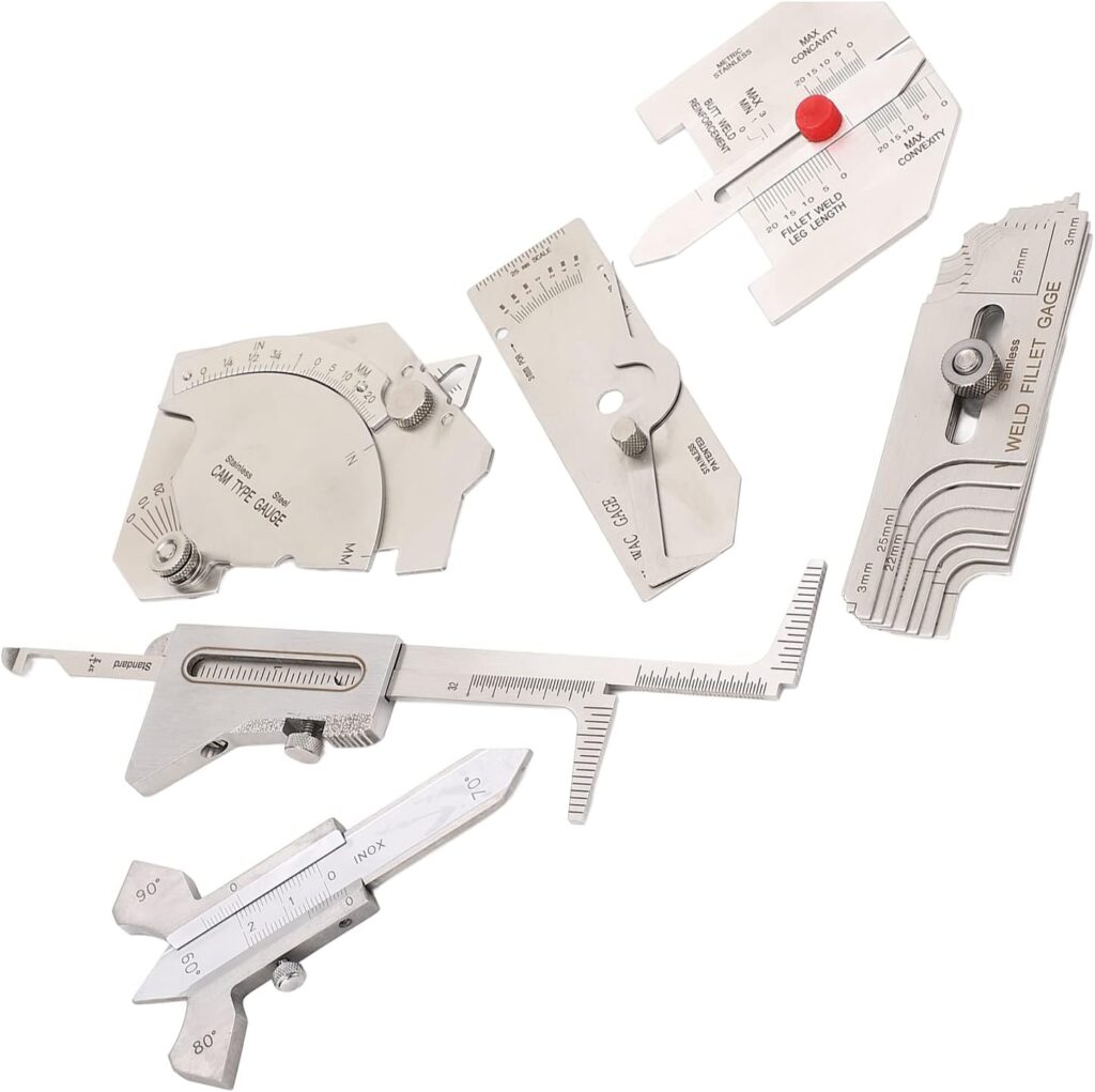 6Pcs Fillet Weld Set Fillet Welding Inspection Set Fillet Include Hi Lo Angle Measuring Tool