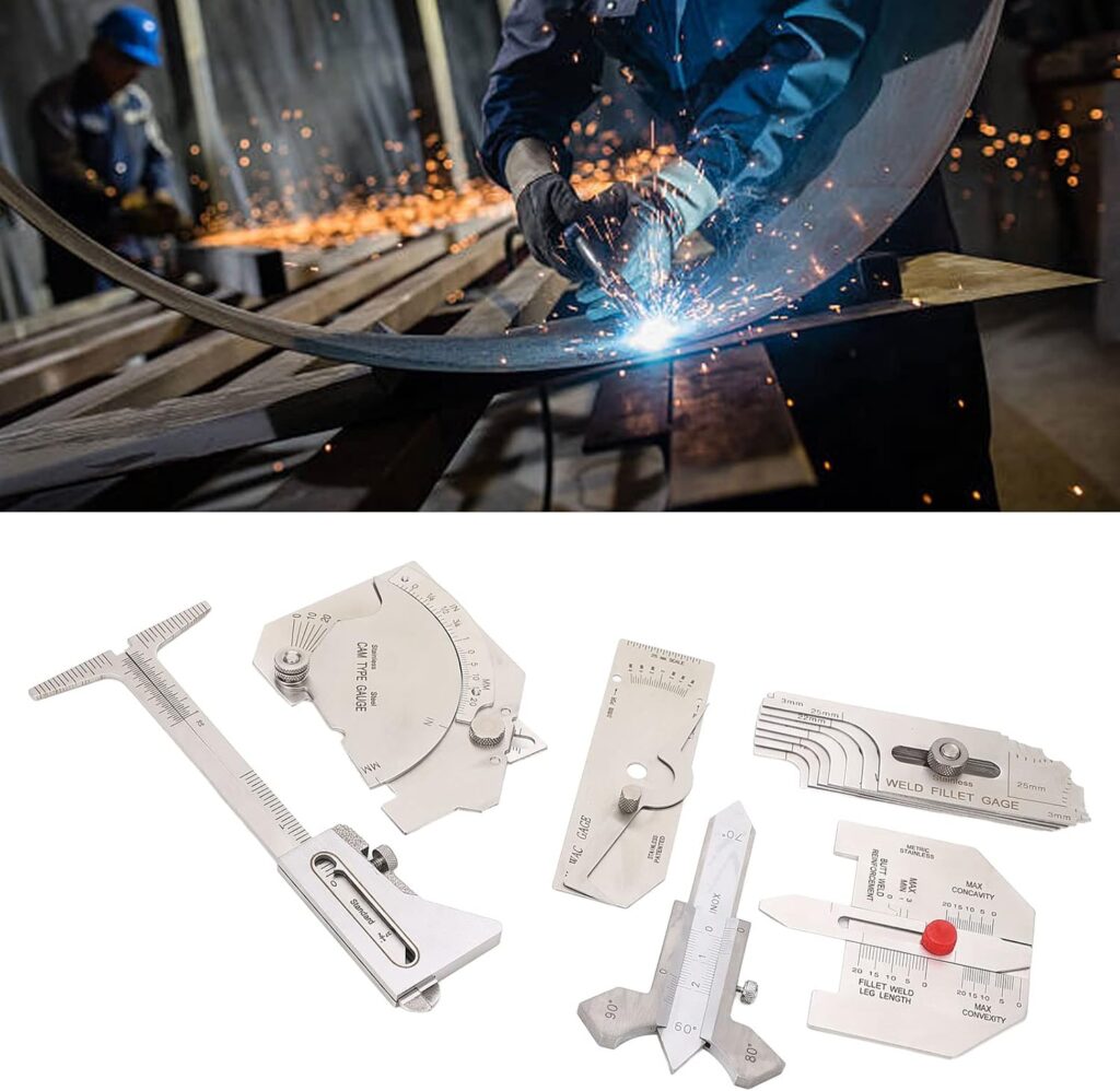 6Pcs Fillet Weld Set Fillet Welding Inspection Set Fillet Include Hi Lo Angle Measuring Tool