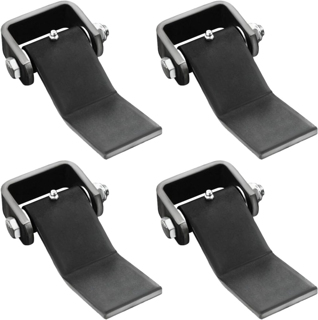 Dump Trailer Hinges Weld on Heavy Duty Greaseable Dump Trailer Door Gate Hinge, Strap Style Long Leaf Hinge, Pack of 4