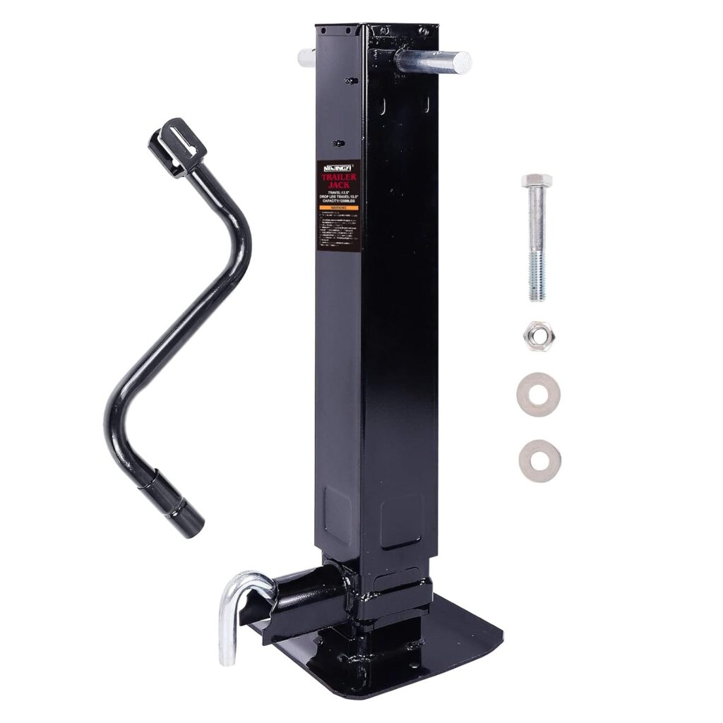 NBJINGYI 12000lbs Heavy-Duty Weld-On Square Tube Trailer Jack with Crank Handle