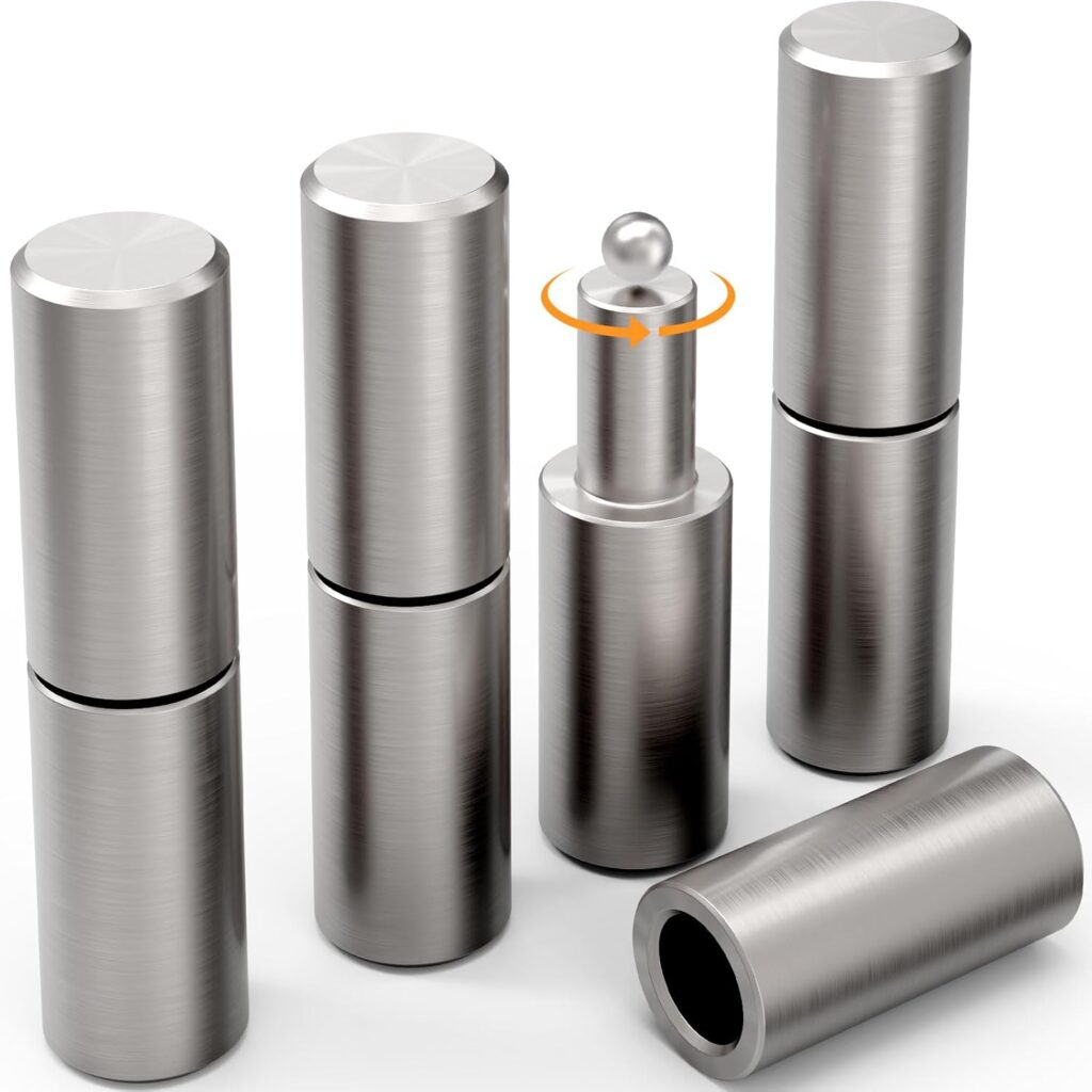 Weldable Barrel Hinges 4”,4⅛ x 1 inch, Heavy Duty Gate Hinges,Weld On Iron Door,Metal Gates,Ball Bearing Detachable Steel Hinges, Load Capacity 1200 Lbs
