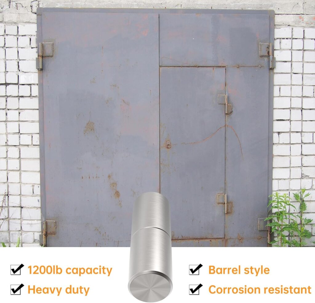 Weldable Barrel Hinges 4”,4⅛ x 1 inch, Heavy Duty Gate Hinges,Weld On Iron Door,Metal Gates,Ball Bearing Detachable Steel Hinges, Load Capacity 1200 Lbs