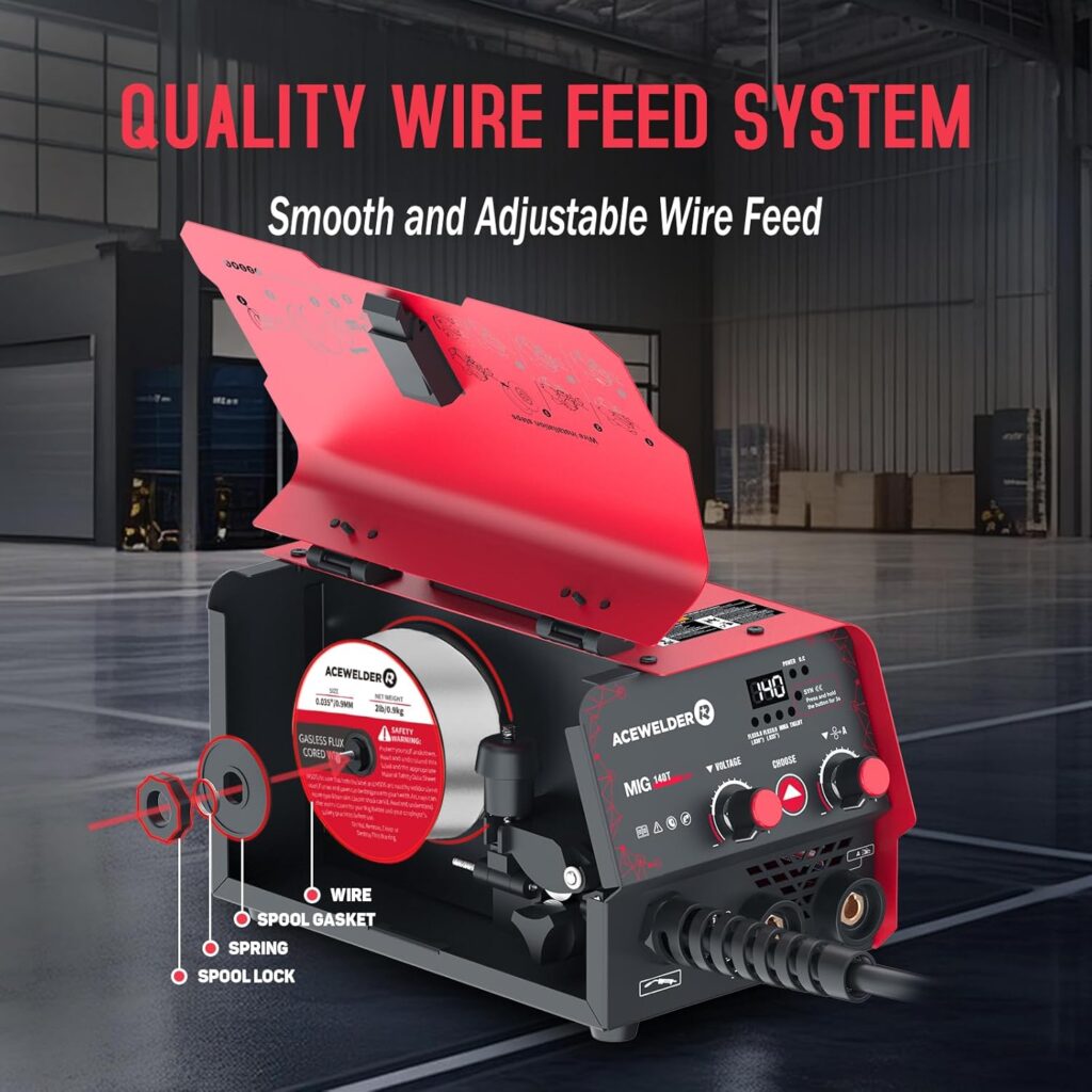 140A Gasless Flux Core MIG Welder/Lift TIG/Stick 3 in 1 Welding Machine 110V Portable IGBT Inverter Synergy Welder Machine 140A Gasless Flux Core MIG Welder/Lift TIG/Stick 3 in 1 Welding Machine 110V Portable IGBT Inverter Synergy Welder Machine