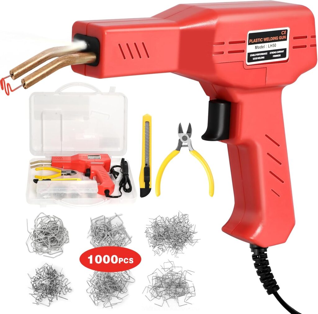 ATOLS Plastic Welder, 1000PCS Staples, Plastic Welding Kit, Hot Stapler Kit, Plastic Welder Gun Kit, Car Bumper Repair Kit, Plastic Repair Kit ATOLS Plastic Welder, 1000PCS Staples, Plastic Welding Kit, Hot Stapler Kit, Plastic Welder Gun Kit, Car Bumper Repair Kit, Plastic Repair Kit