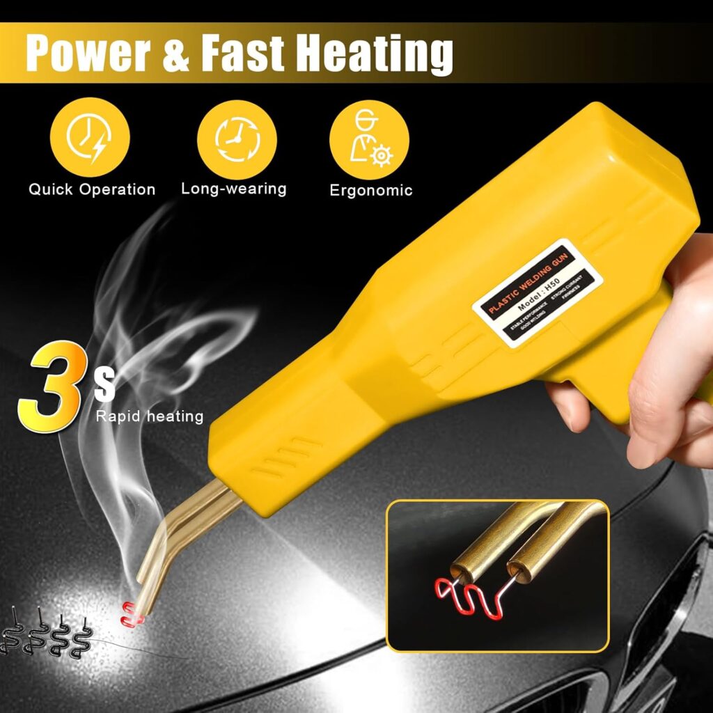 ATOLS Plastic Welder, 1000PCS Staples, Plastic Welding Kit, Hot Stapler Kit, Plastic Welder Gun Kit, Car Bumper Repair Kit, Plastic Repair Kit ATOLS Plastic Welder, 1000PCS Staples, Plastic Welding Kit, Hot Stapler Kit, Plastic Welder Gun Kit, Car Bumper Repair Kit, Plastic Repair Kit