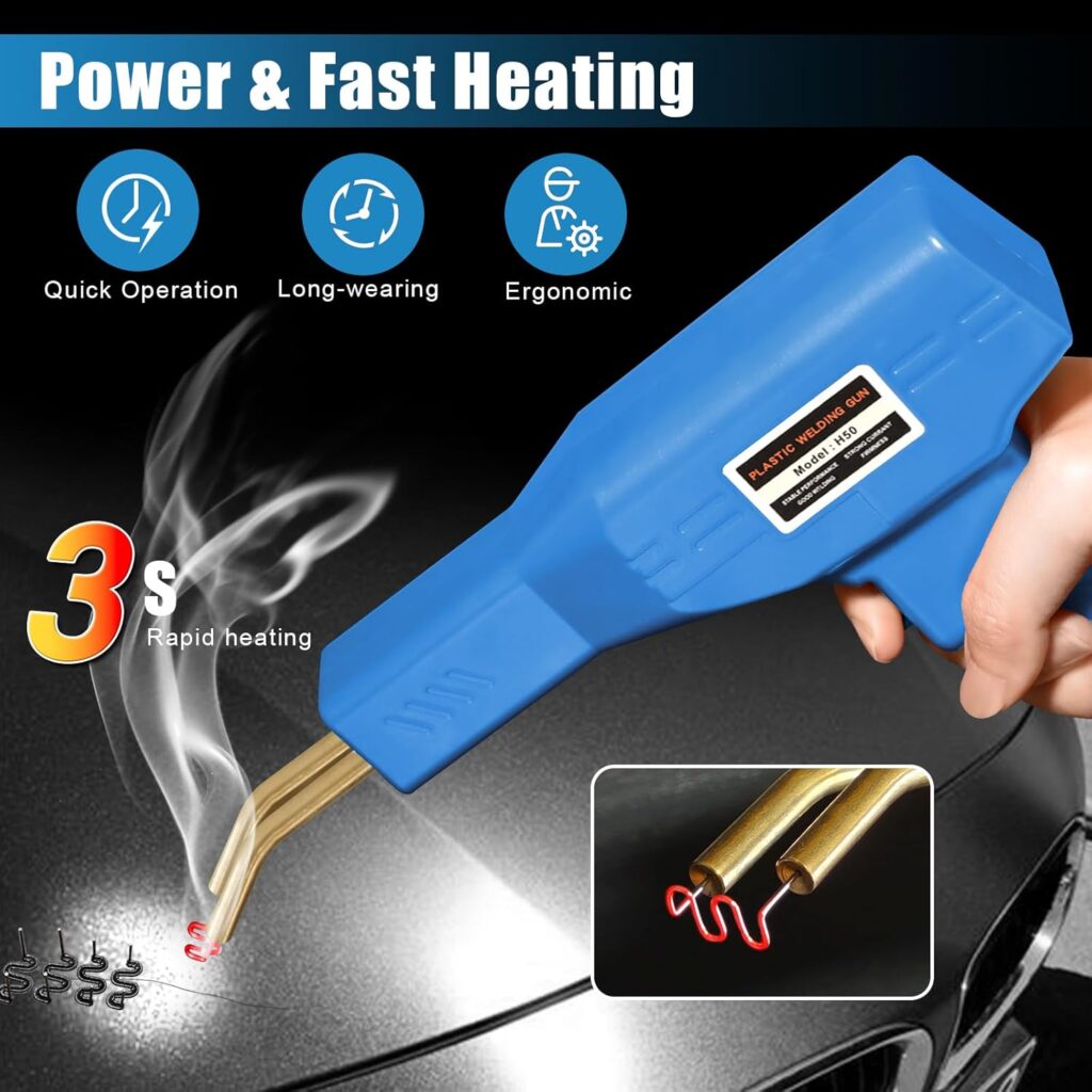 ATOLS Plastic Welder, 1000PCS Staples, Plastic Welding Kit, Hot Stapler Kit, Plastic Welder Gun Kit, Car Bumper Repair Kit, Plastic Repair Kit ATOLS Plastic Welder, 1000PCS Staples, Plastic Welding Kit, Hot Stapler Kit, Plastic Welder Gun Kit, Car Bumper Repair Kit, Plastic Repair Kit