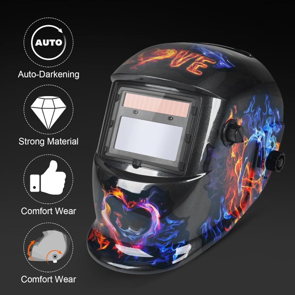 Welding Helmet Auto Darkening True Color Hood with Adjustable Shade Range 4/9-13 for TIG MIG ARC Welder Mask