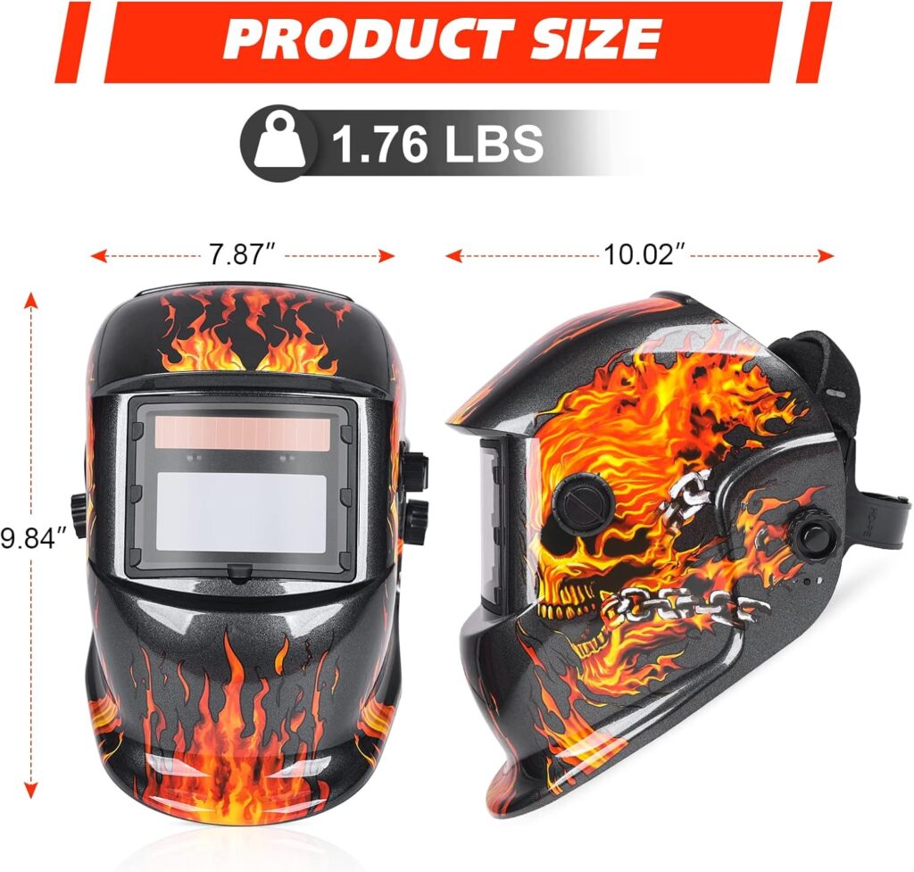 Welding Helmet Auto Darkening True Color Hood with Adjustable Shade Range 4/9-13 for TIG MIG ARC Welder Mask