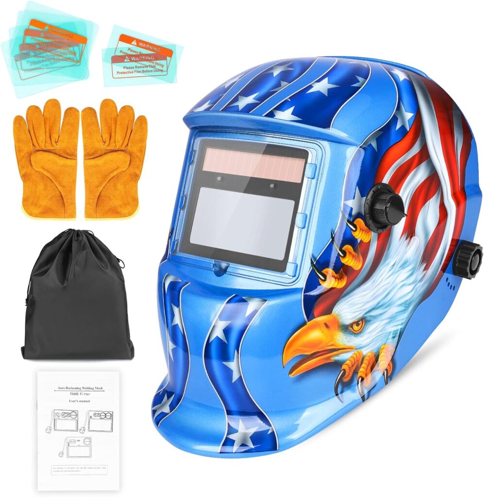 Welding Helmet Auto Darkening True Color Hood with Adjustable Shade Range 4/9-13 for TIG MIG ARC Welder Mask