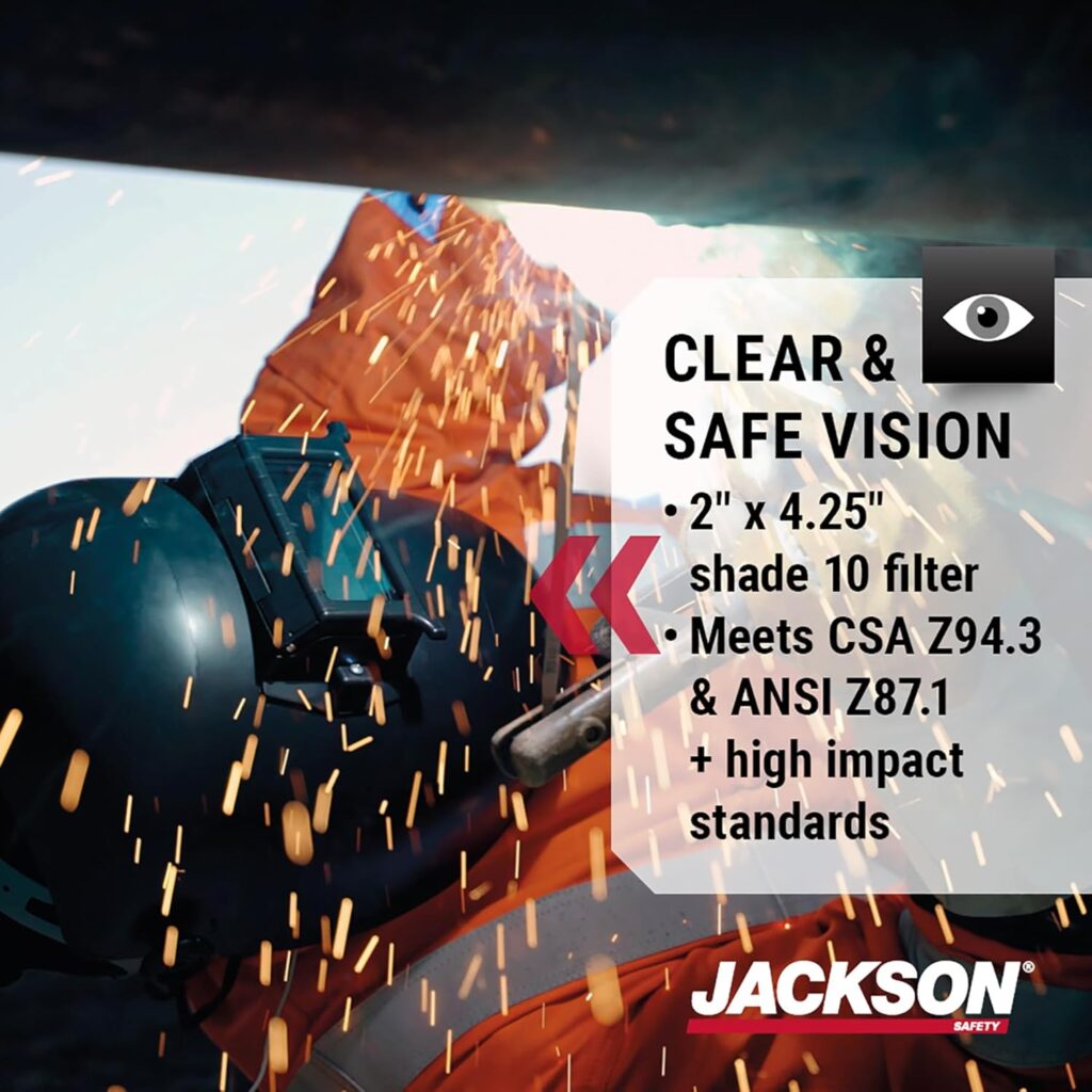 Jackson Safety PL280 Pipeline Welding Helmet - Shade 10 Flip Front Welding Hood - ANSI Z87.1 - Made in USA (Multiple Headgear Styles and Colors) Jackson Safety PL280 Pipeline Welding Helmet - Shade 10 Flip Front Welding Hood - ANSI Z87.1 - Made in USA (Multiple Headgear Styles and Colors)