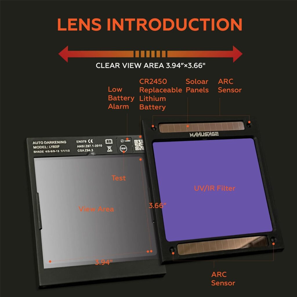 Large Viewing Screen True Color Solar Power Auto Darkening Welding Helmet, Wide Shade 4/5-9/9-13 for Tig Mig Arc Weld Grinding Welder Mask,16800FSH Large Viewing Screen True Color Solar Power Auto Darkening Welding Helmet, Wide Shade 4/5-9/9-13 for Tig Mig Arc Weld Grinding Welder Mask,16800FSH