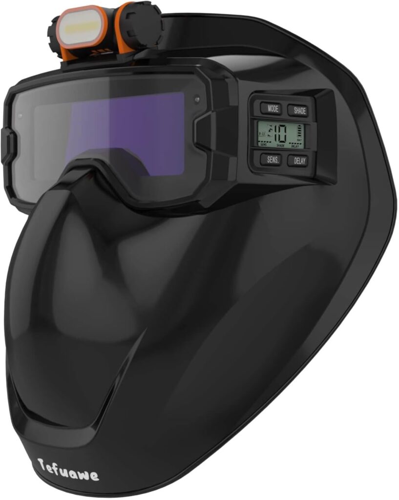 Tefuawe Auto Darkening Welding Goggles, True Color Technology, Digital LCD lens, Welding Hood with Neck Shoulder Drape, Detachable Welder Helmet for Tig Mig Stick Plasma Cut Tefuawe Auto Darkening Welding Goggles, True Color Technology, Digital LCD lens, Welding Hood with Neck Shoulder Drape, Detachable Welder Helmet for Tig Mig Stick Plasma Cut