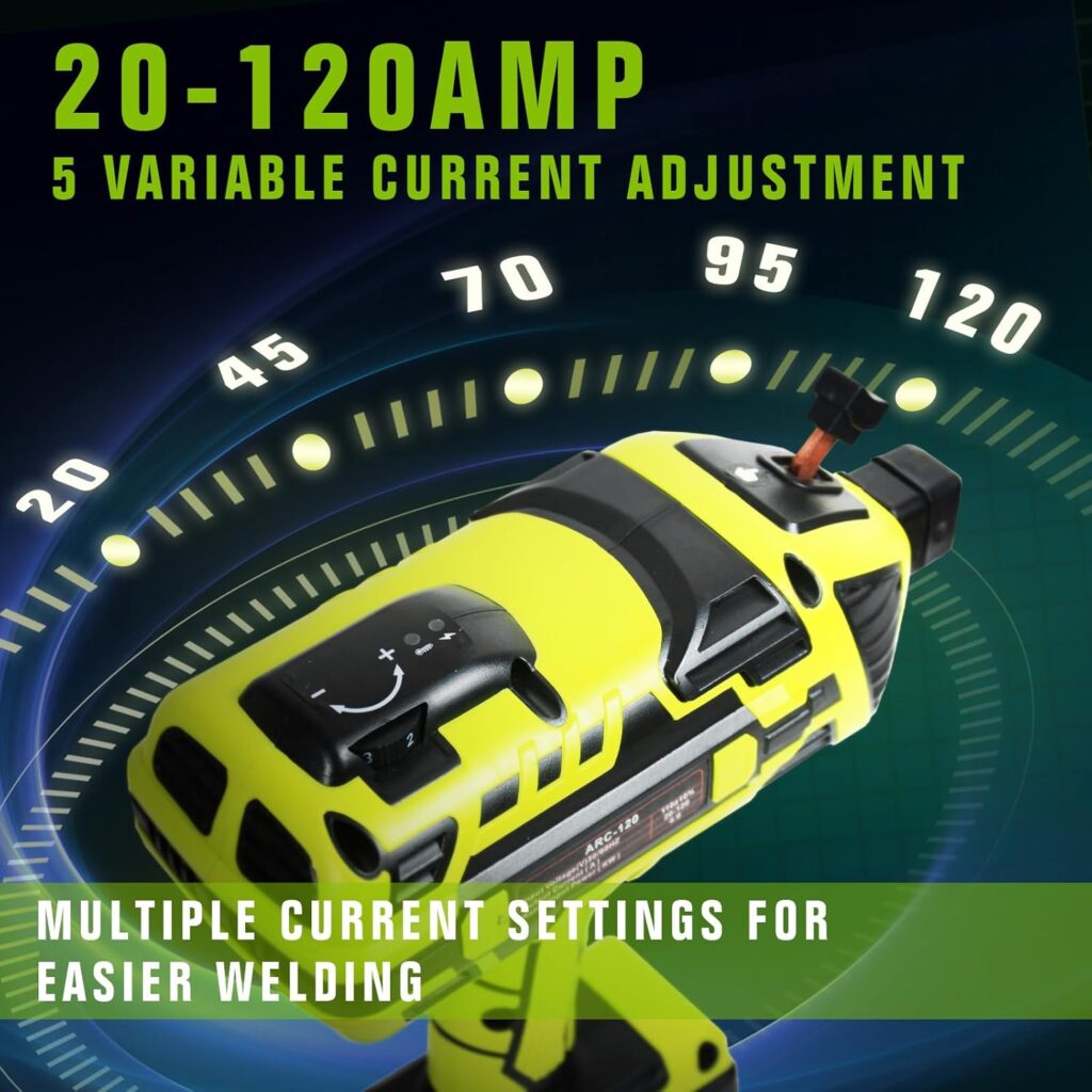 TRQWH Portable Welding Machine 110V ARC Handheld Welder IGBT Inverter Welding Gun Stick Welder 5 Variable Current Adjustment Hand Held Welder Machine, Fit for 1/16-1/8 Welding Rods (Green) TRQWH Portable Welding Machine 110V ARC Handheld Welder IGBT Inverter Welding Gun Stick Welder 5 Variable Current Adjustment Hand Held Welder Machine, Fit for 1/16-1/8 Welding Rods (Green)