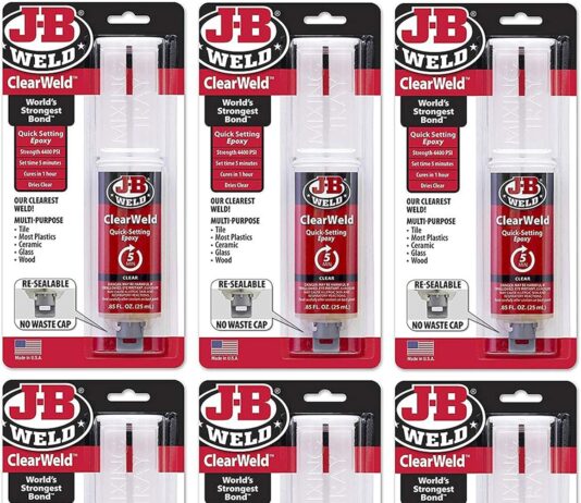 J-B Weld 50112 ClearWeld 6-Pack 0.85 oz review
