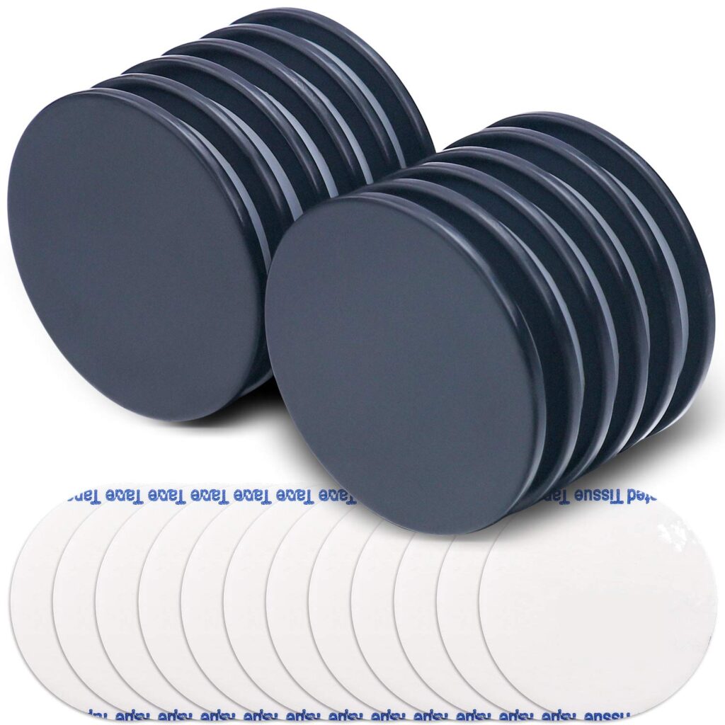 LOVIMAG Waterproof Strong Rare Earth Magnets,Super Strong Neodymium Disc Magnets with Epoxy Coating and Double-Sided Adhesive for Fridge, Scientific, Craft,Office etc, 1.26 inchx1/8 inch-Pack of 9 LOVIMAG Waterproof Strong Rare Earth Magnets,Super Strong Neodymium Disc Magnets with Epoxy Coating and Double-Sided Adhesive for Fridge, Scientific, Craft,Office etc, 1.26 inchx1/8 inch-Pack of 9