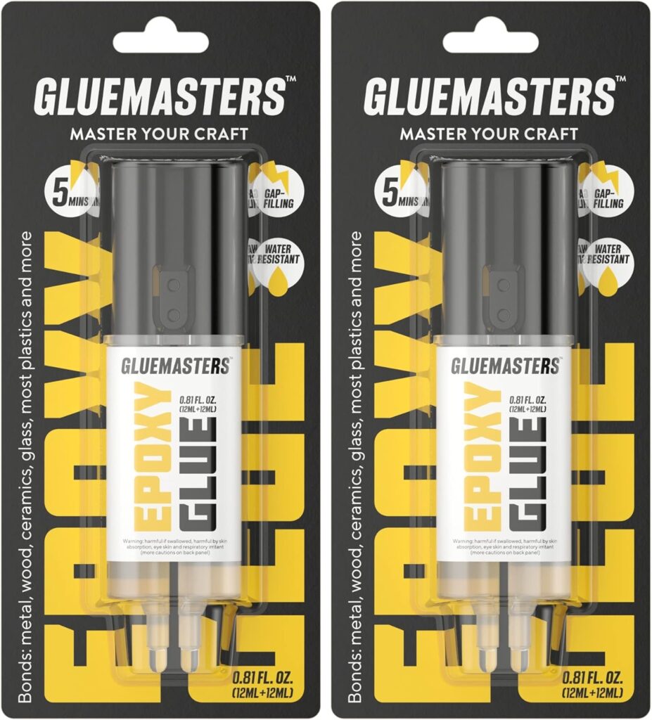 2 Part Epoxy, 5 Minute Set, 0.81 Ounce Syringe, Clear (Pack of 2) 2 Part Epoxy, 5 Minute Set, 0.81 Ounce Syringe, Clear (Pack of 2)