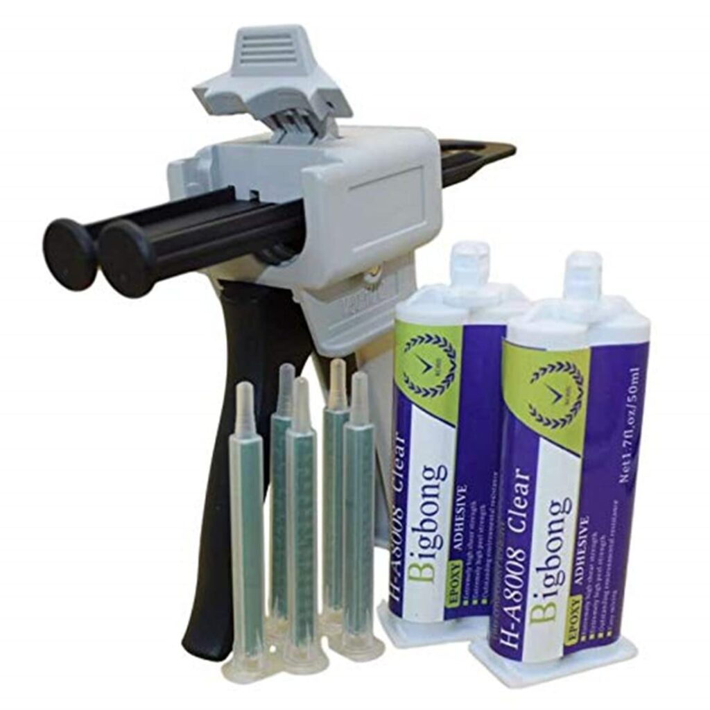 Bigbong 1:1 Dispensing Gun Manual Applicator Adhesive Dispenser 5pcs Static Mixing Nozzles Mixed Tips 2pcs 50ml Epoxy Adhesives Glue 2-Part Quik Cure Epoxy Glue for Stone Metal Tile Wood Marble Bigbong 1:1 Dispensing Gun Manual Applicator Adhesive Dispenser 5pcs Static Mixing Nozzles Mixed Tips 2pcs 50ml Epoxy Adhesives Glue 2-Part Quik Cure Epoxy Glue for Stone Metal Tile Wood Marble