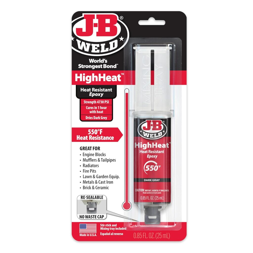 J-B Weld High Heat Epoxy Syringe, Dark Grey J-B Weld High Heat Epoxy Syringe, Dark Grey